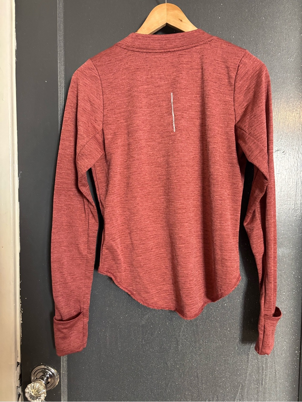 Nike Dri-FIT Marled Rust Red Performance Top - Picture 3 of 3